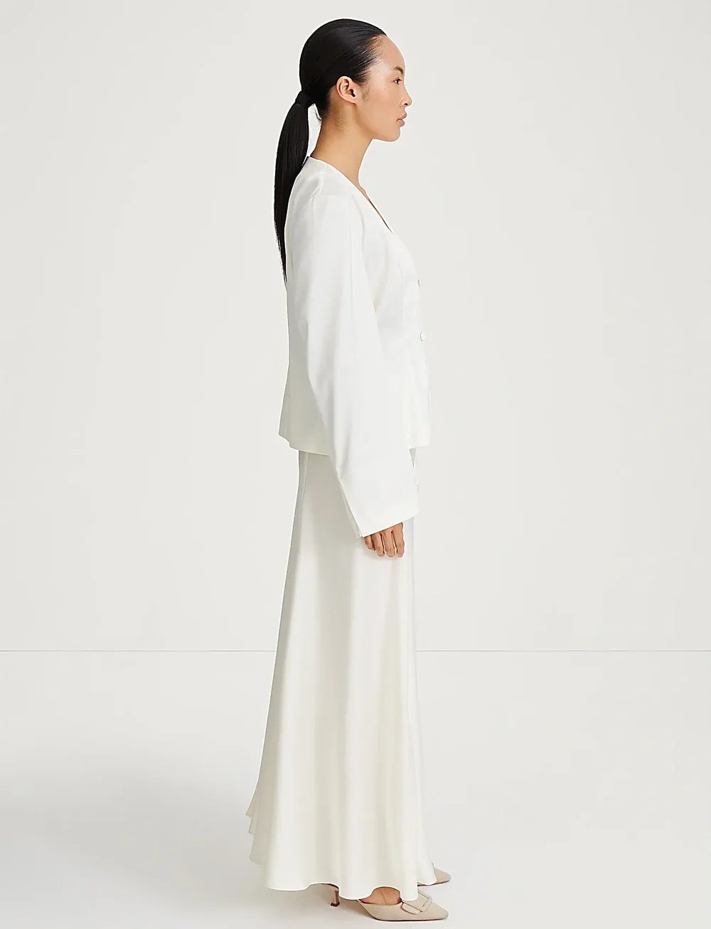 Stylein - BRIAR BLOUSE SHINE CREPE - langärmlige blusen - ivory - 3