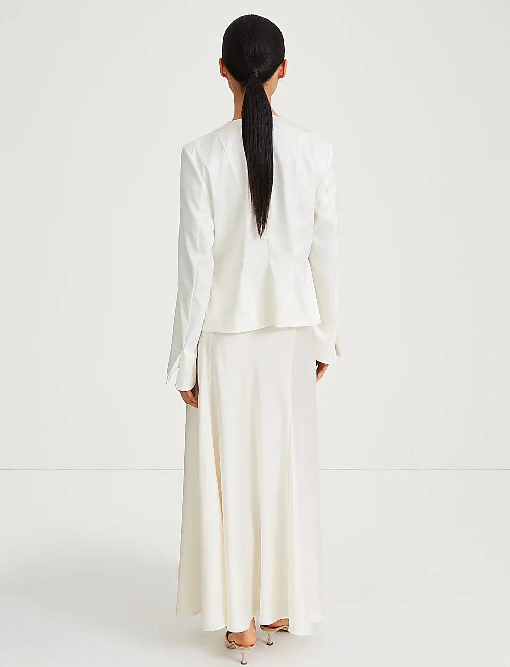 Stylein - BRIAR BLOUSE SHINE CREPE - langärmlige blusen - ivory - 4