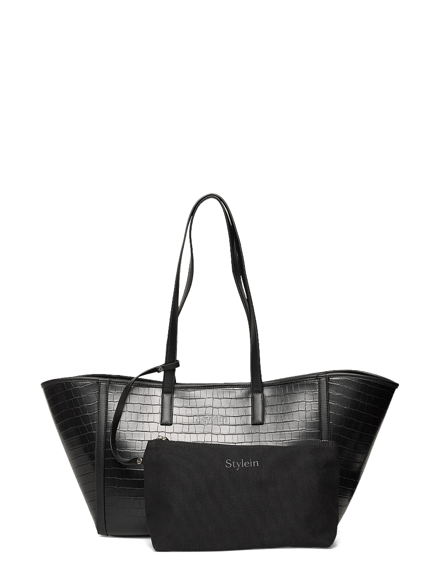 Stylein - YENDI BAG CROCO - tote bags - black - 0