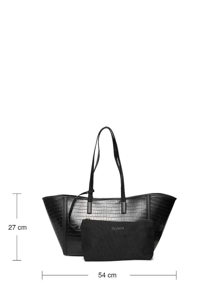Stylein - YENDI BAG CROCO - tote bags - black - 3