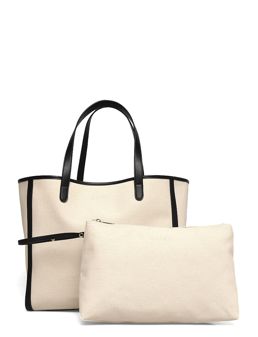 Stylein - YACHT CANVAS BAG - tote bags - cream/black - 0