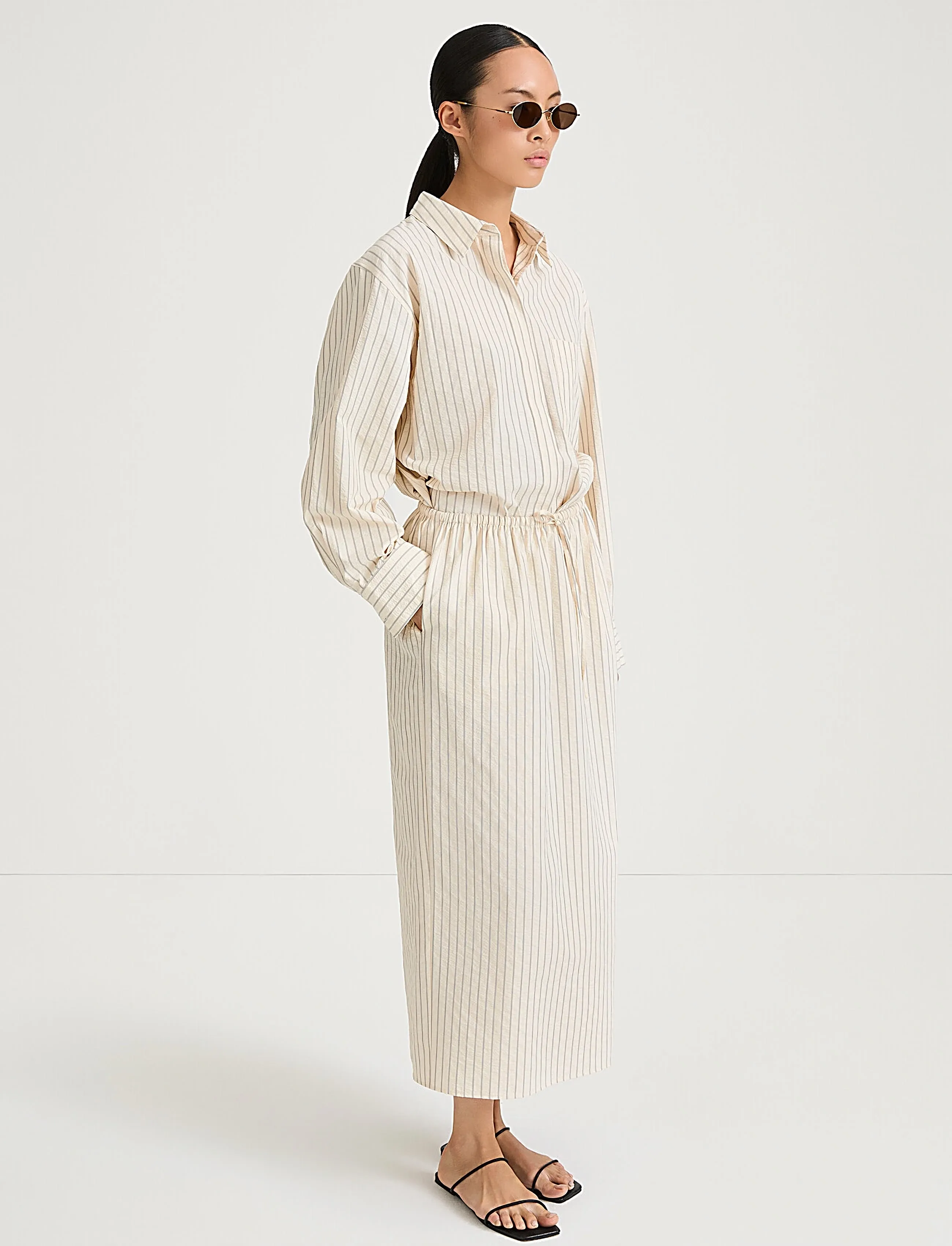 Stylein - JOLENE SKIRT - maxikjolar - cream stripe - 3