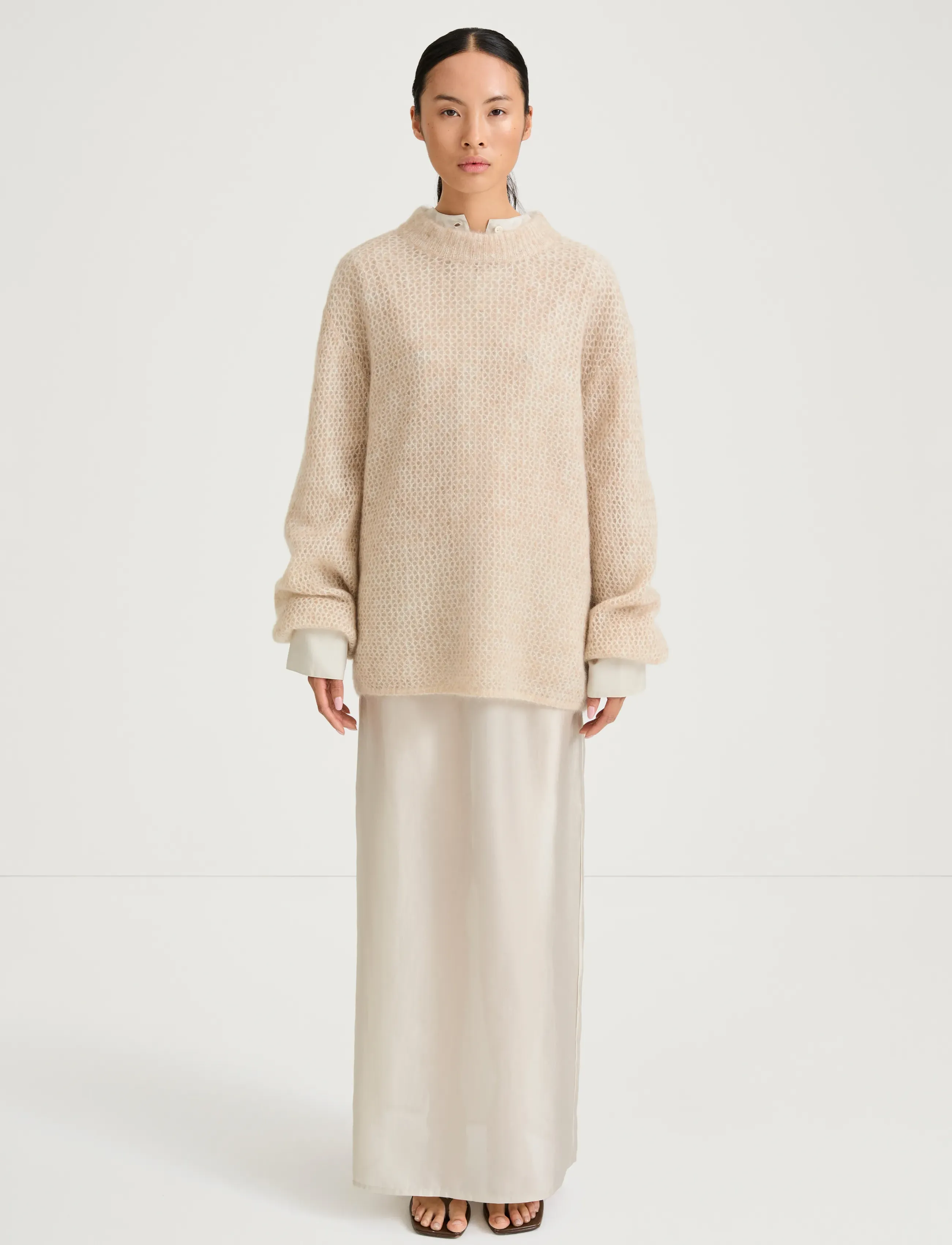 Stylein Nella Sweater, XL, Beige, Strik > Trøjer, Dame