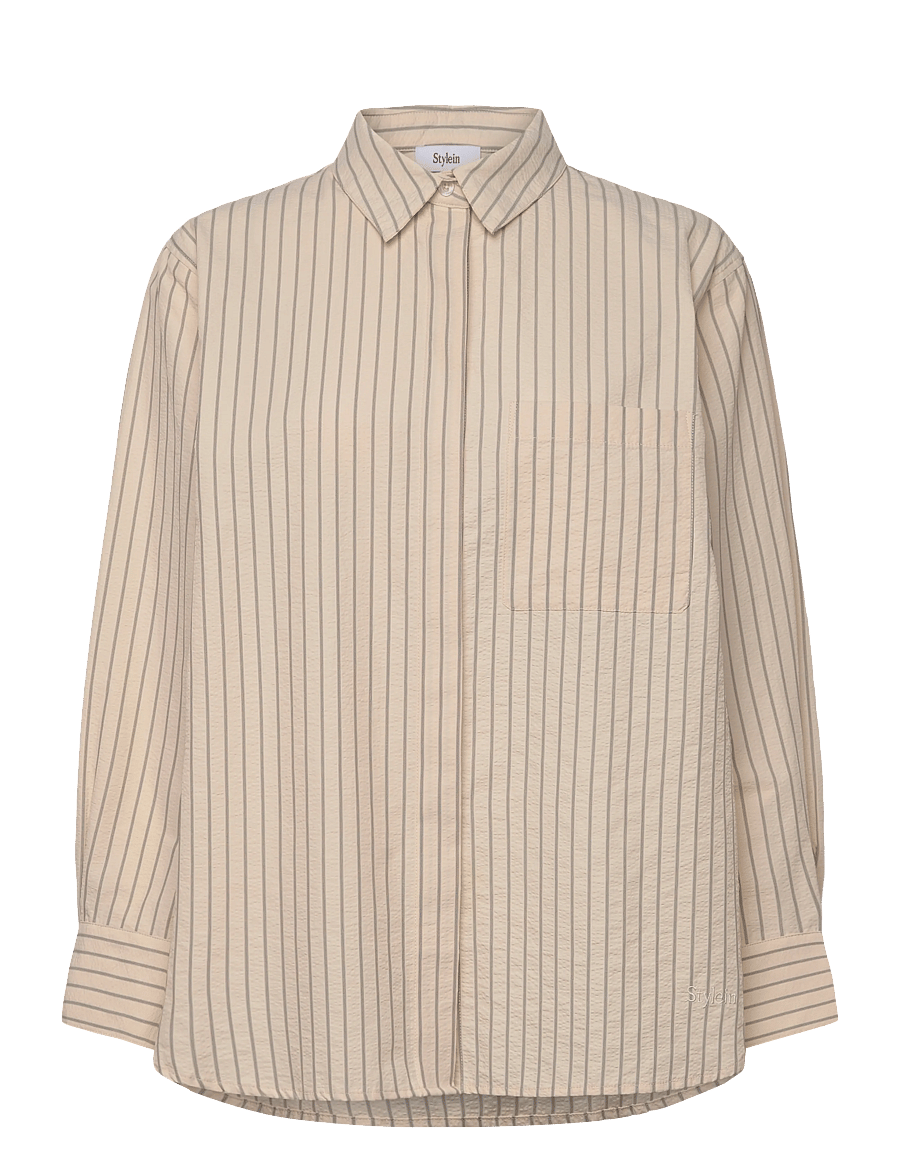 Stylein - JANSELL SHIRT - jeansowe koszule - cream stripe - 1