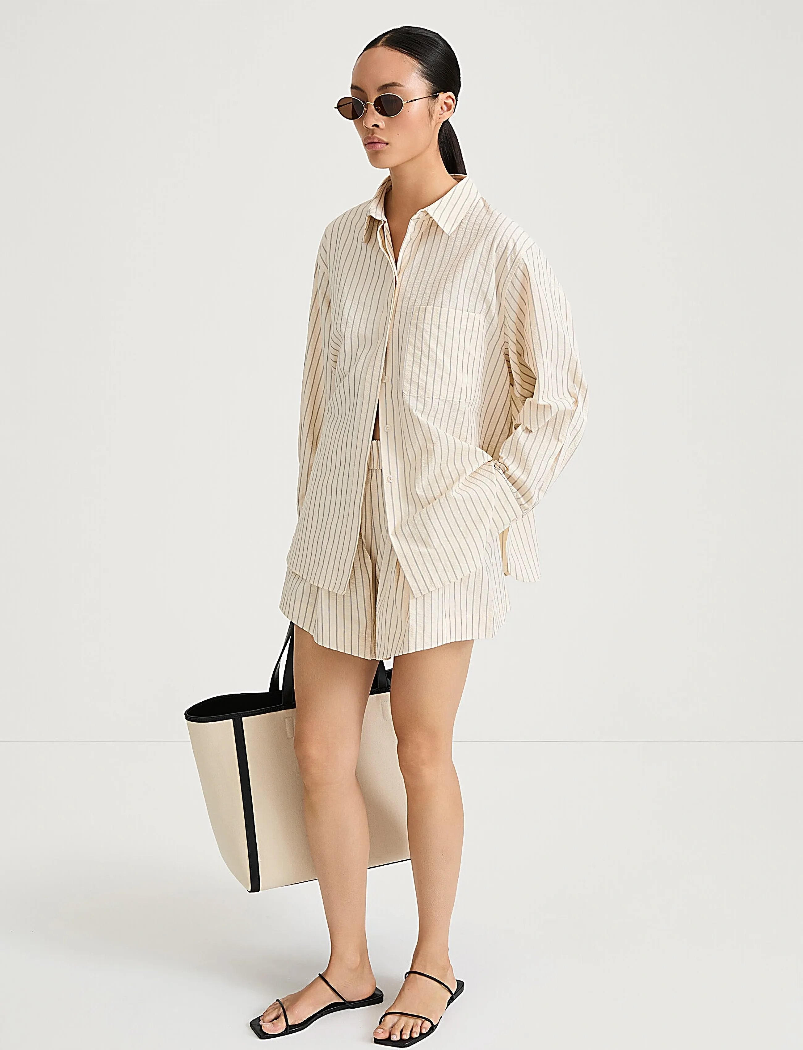 Stylein - JANSELL SHIRT - jeansowe koszule - cream stripe - 3