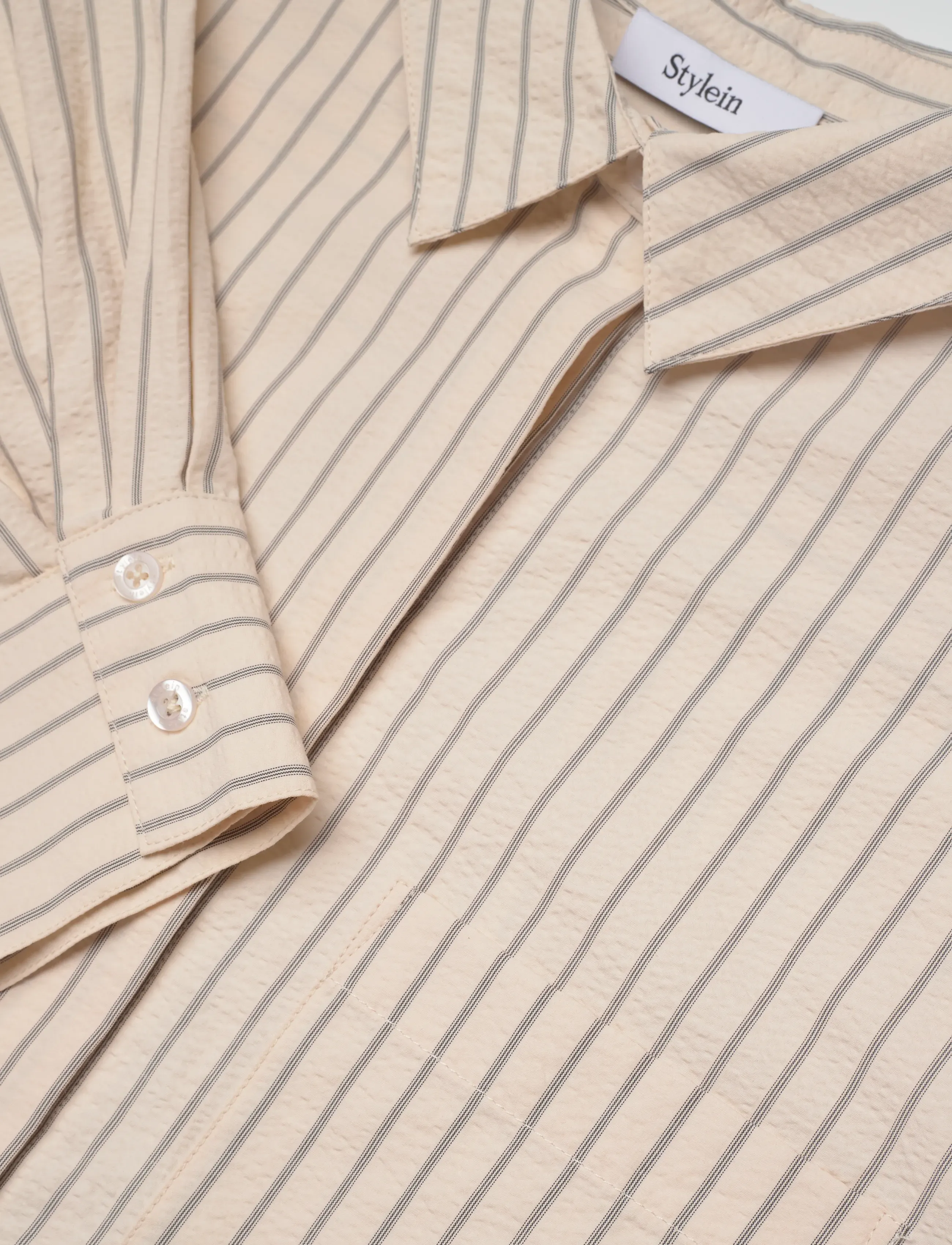 Stylein - JANSELL SHIRT - jeansowe koszule - cream stripe - 5
