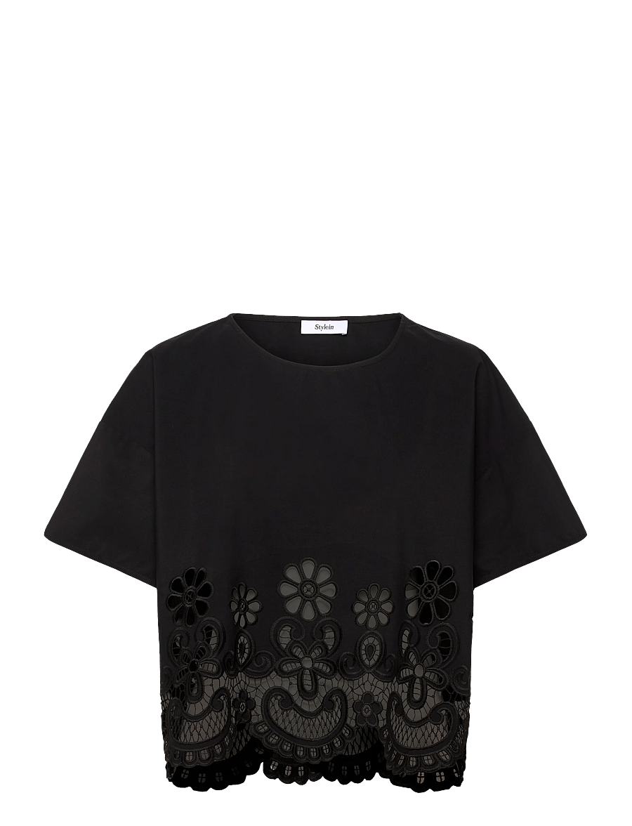 Stylein - JASSIRA BLOUSE - blūzes ar īsām piedurknēm - black - 1