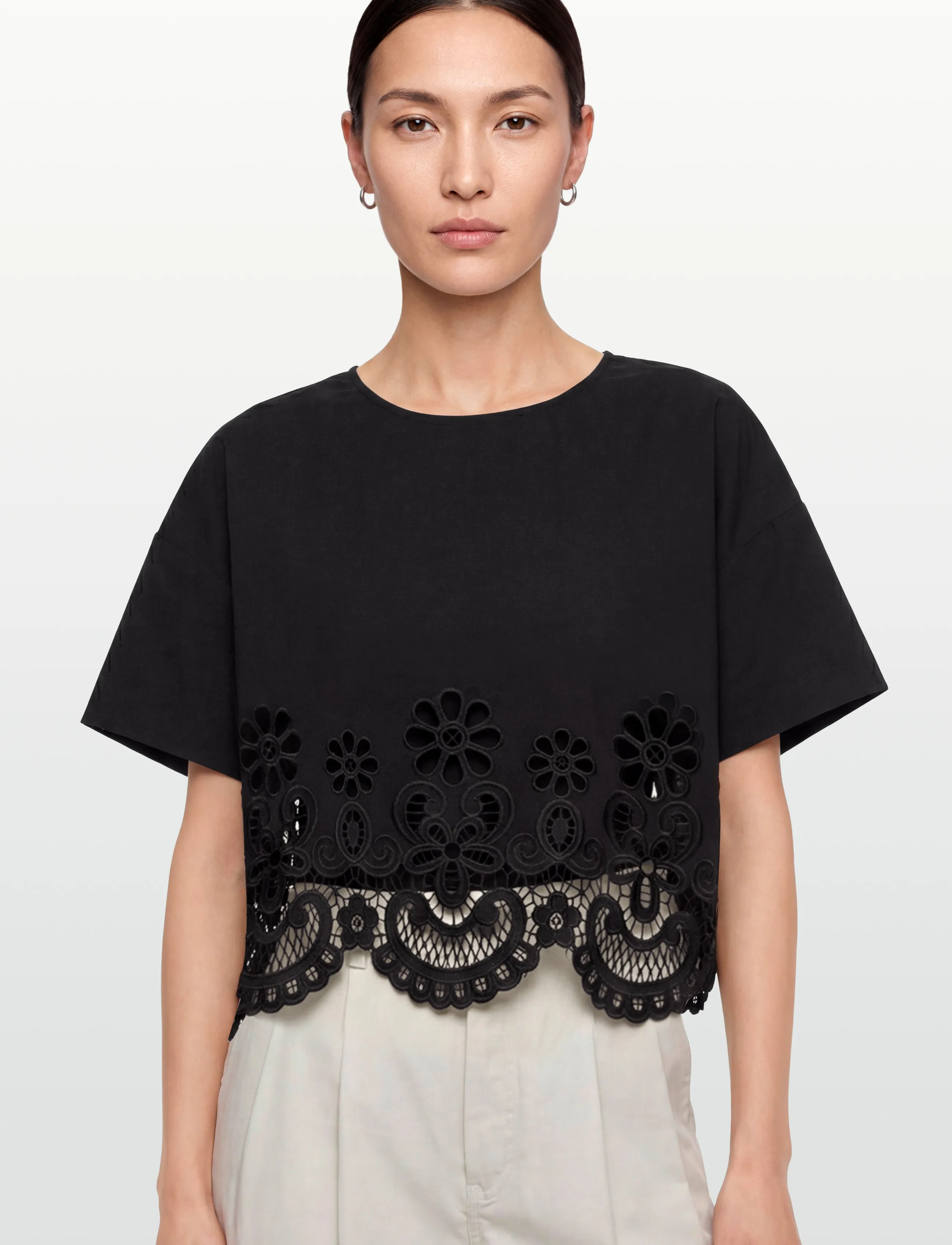 Stylein - JASSIRA BLOUSE - kurzärmelige blusen - black - 3