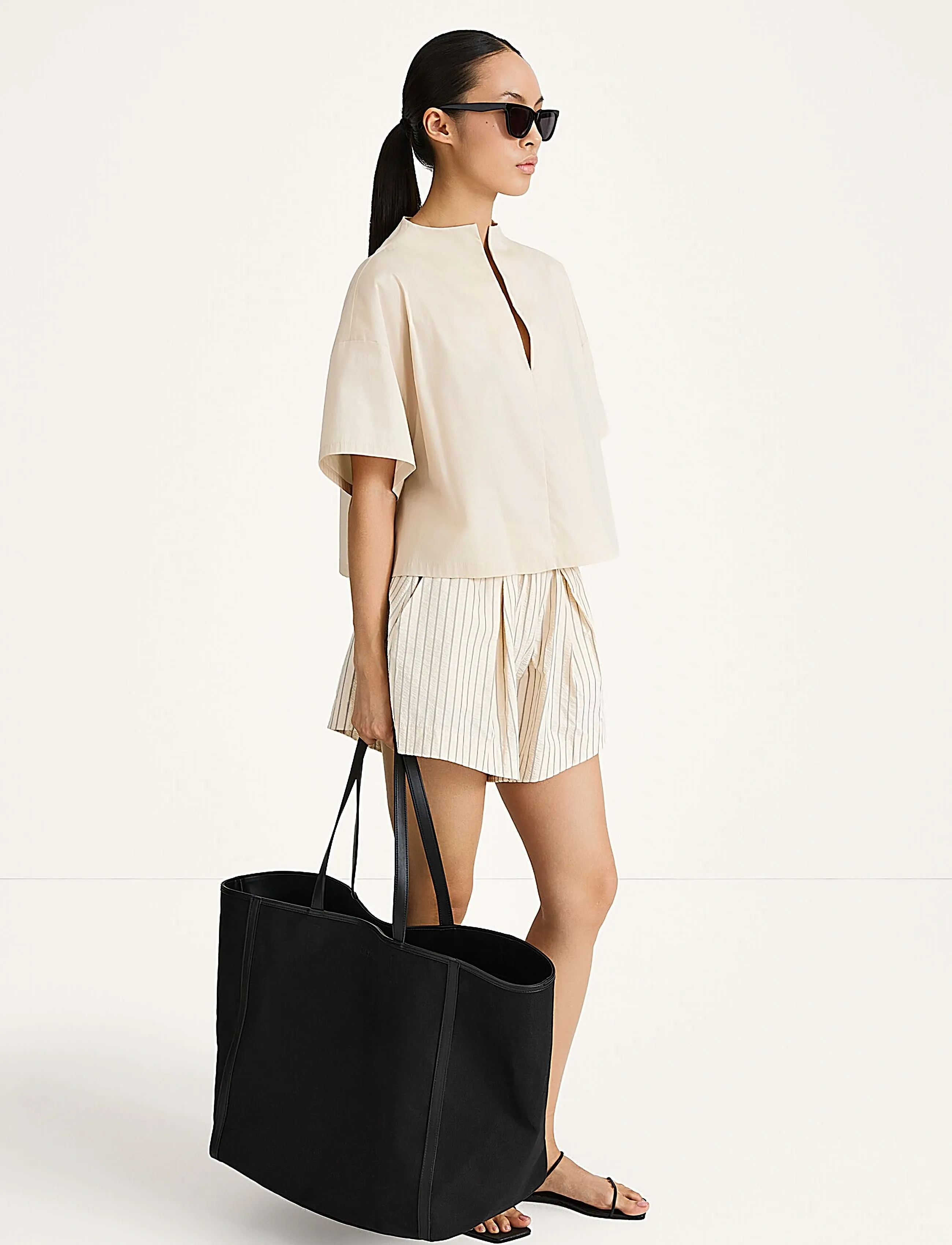 Stylein - JOJO SHORTS - casual shorts - cream stripe - 3
