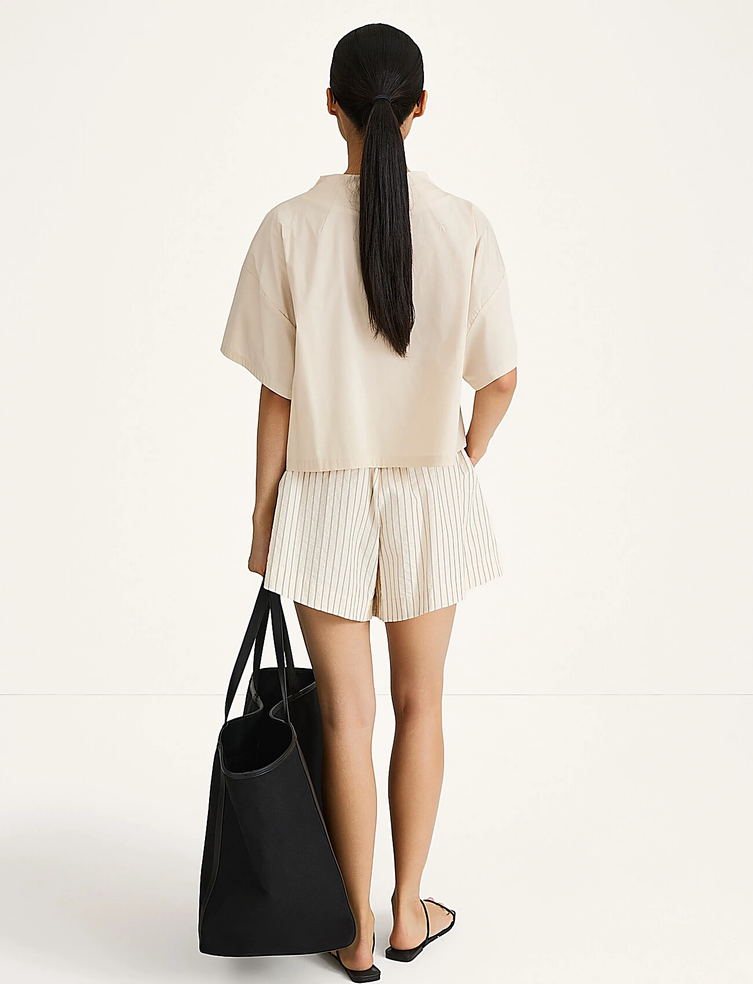 Stylein - JOJO SHORTS - casual shorts - cream stripe - 4