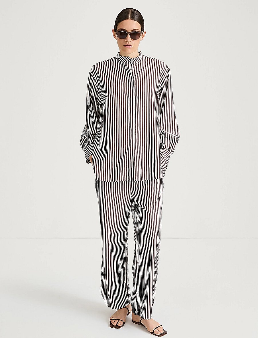 Stylein - MANDRIA SHIRT - denimskjorter - brown stripe - 0