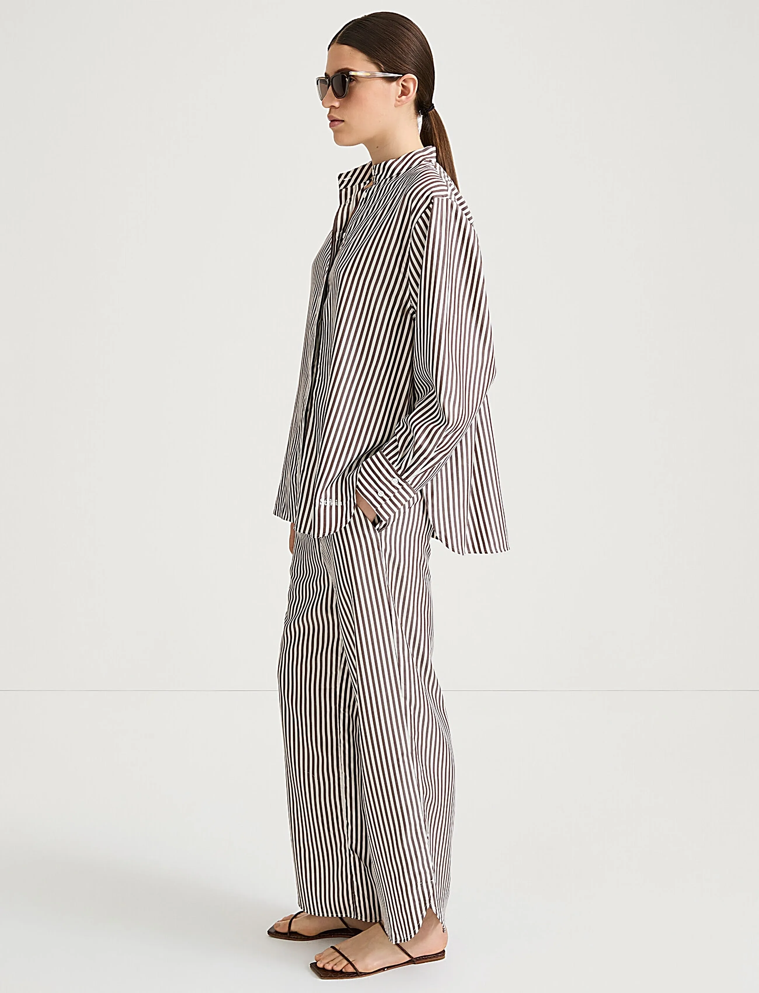 Stylein - MANDRIA SHIRT - jeansowe koszule - brown stripe - 3