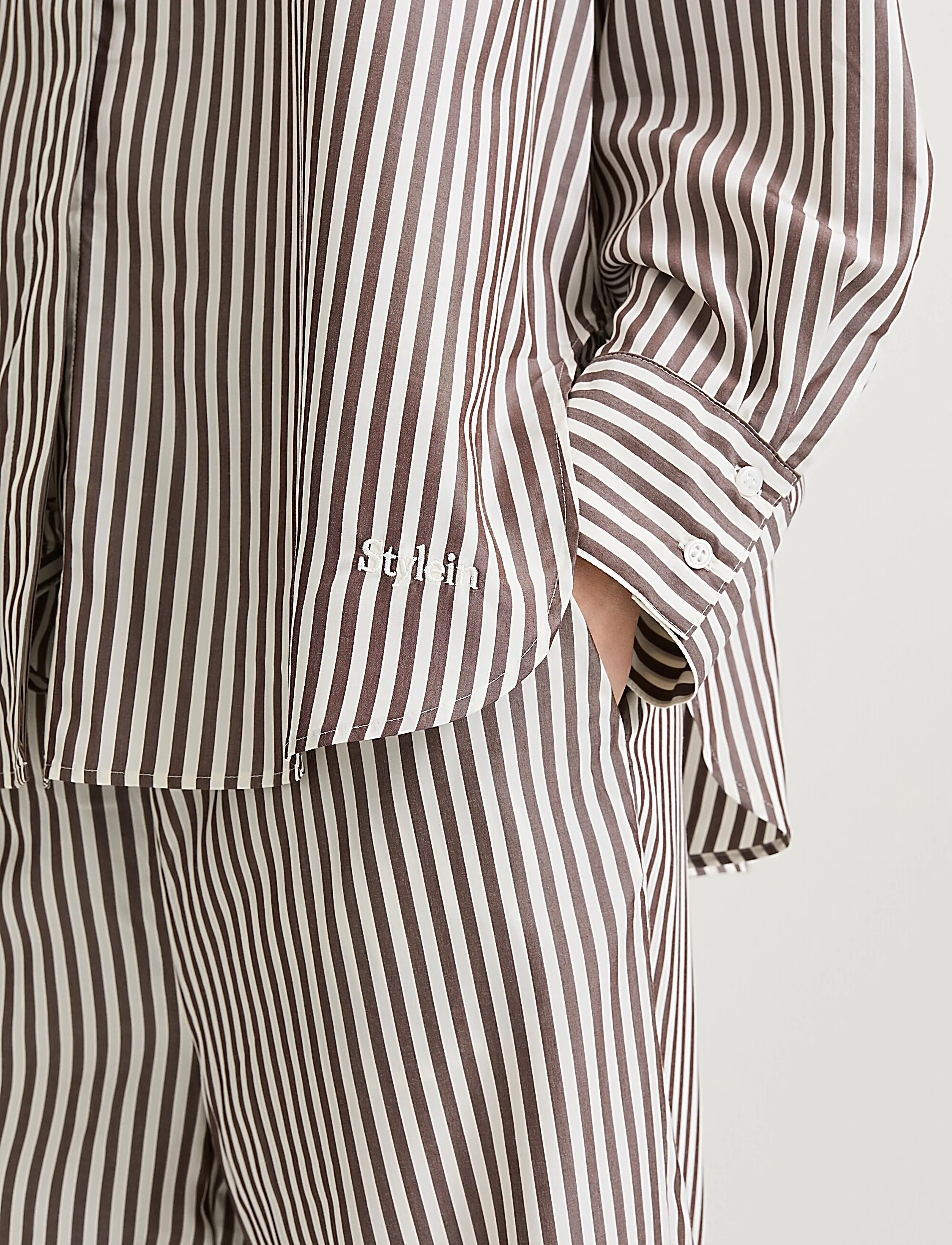 Stylein - MANDRIA SHIRT - jeansowe koszule - brown stripe - 5