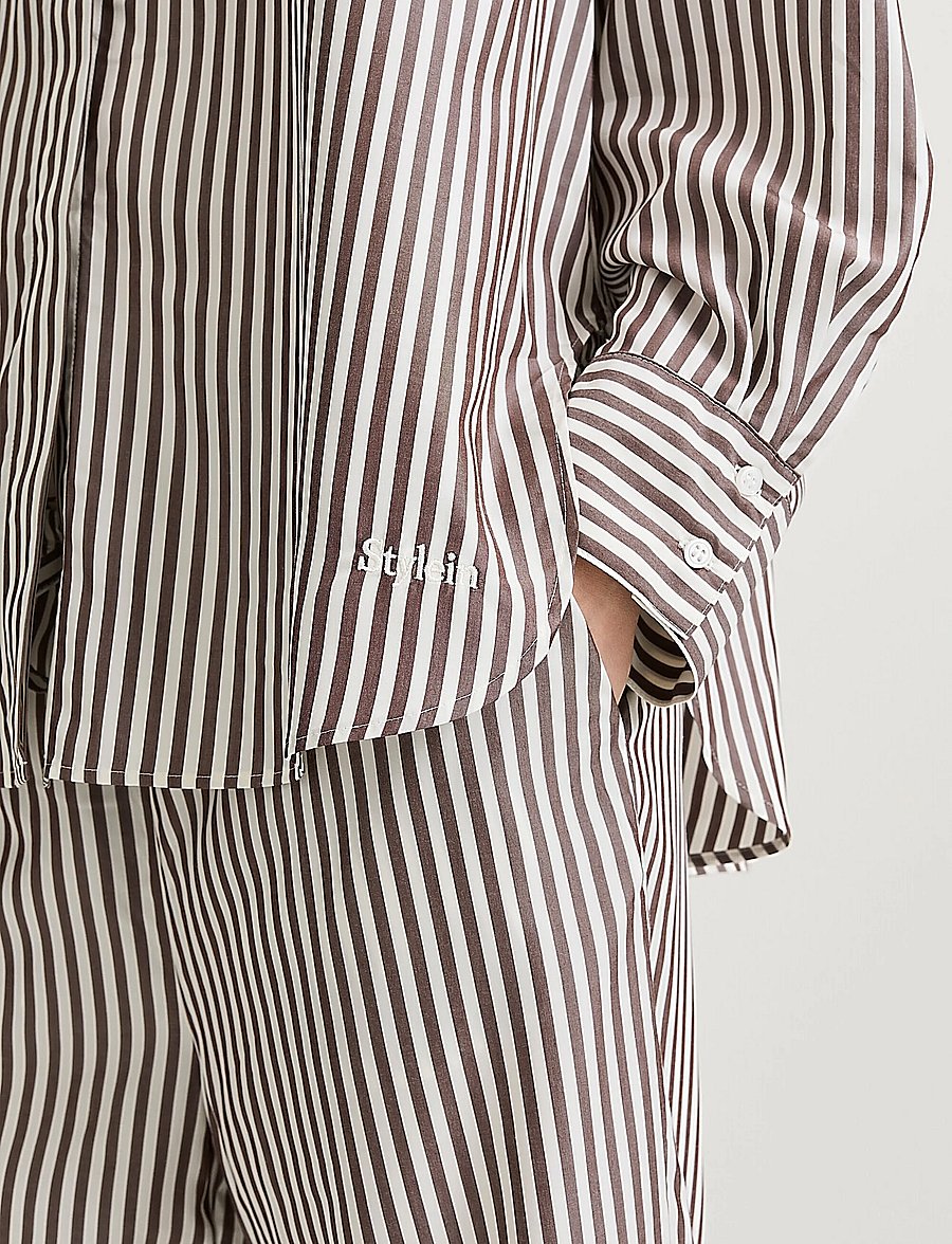 Stylein - MANDRIA SHIRT - denimskjorter - brown stripe - 5