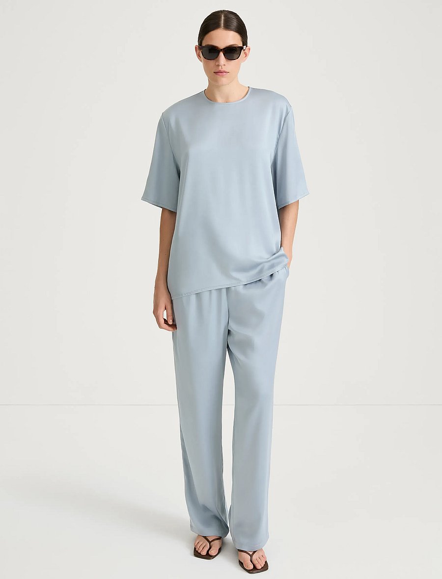 Stylein - MEIKE TROUSERS - bukser med brede ben - ice blue - 0