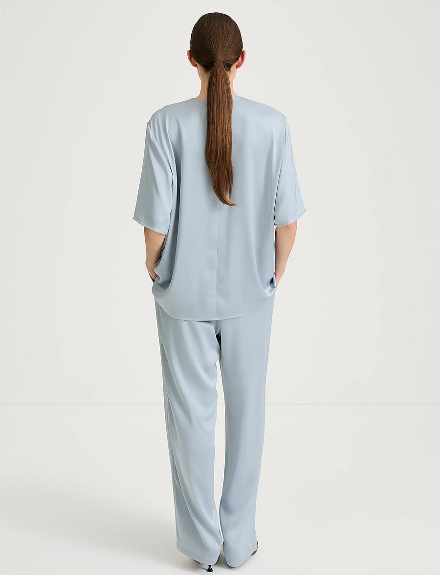 Stylein - MEIKE TROUSERS - bukser med brede ben - ice blue - 4