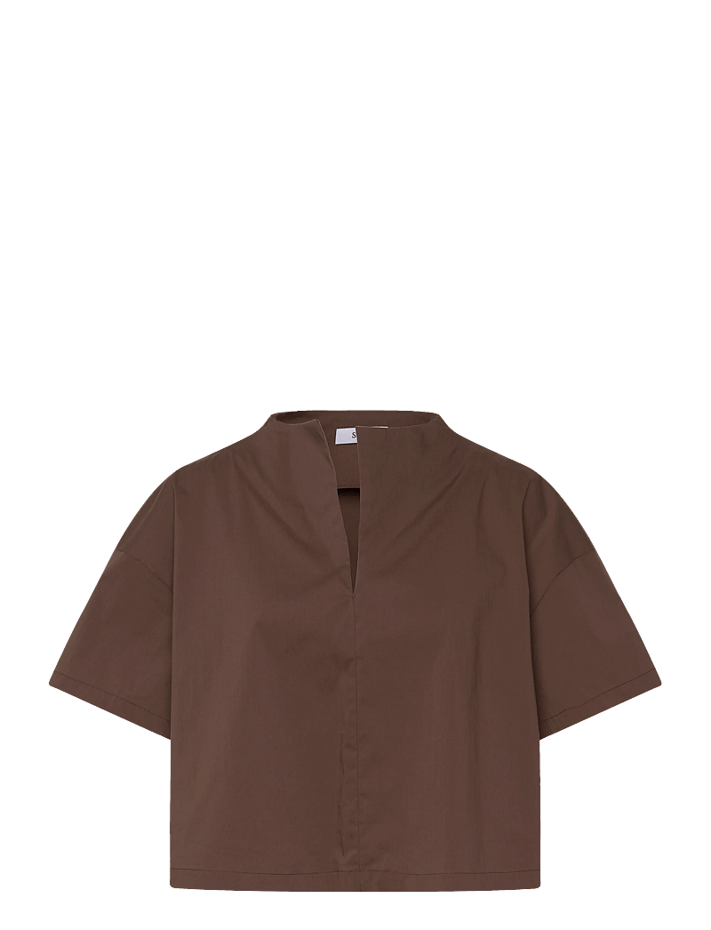 Stylein - JOELLE BLOUSE - kurzämlige blusen - cacao - 1