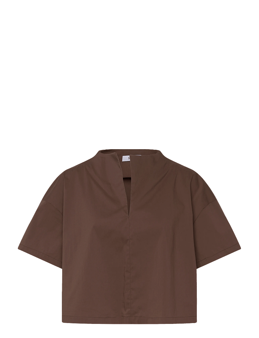 Stylein - JOELLE BLOUSE - kortærmede bluser - cacao - 1