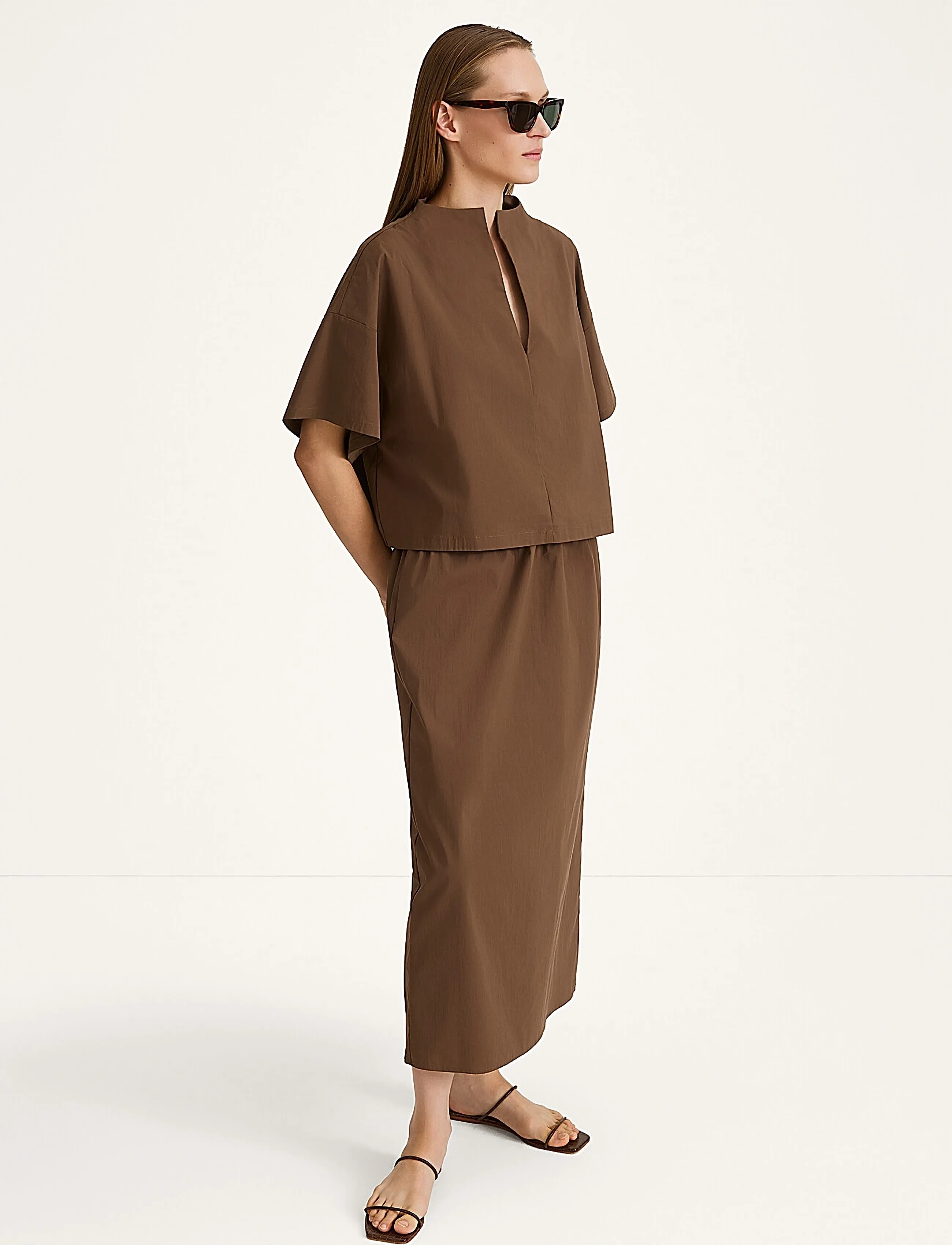 Stylein - JOELLE BLOUSE - kortærmede bluser - cacao - 3