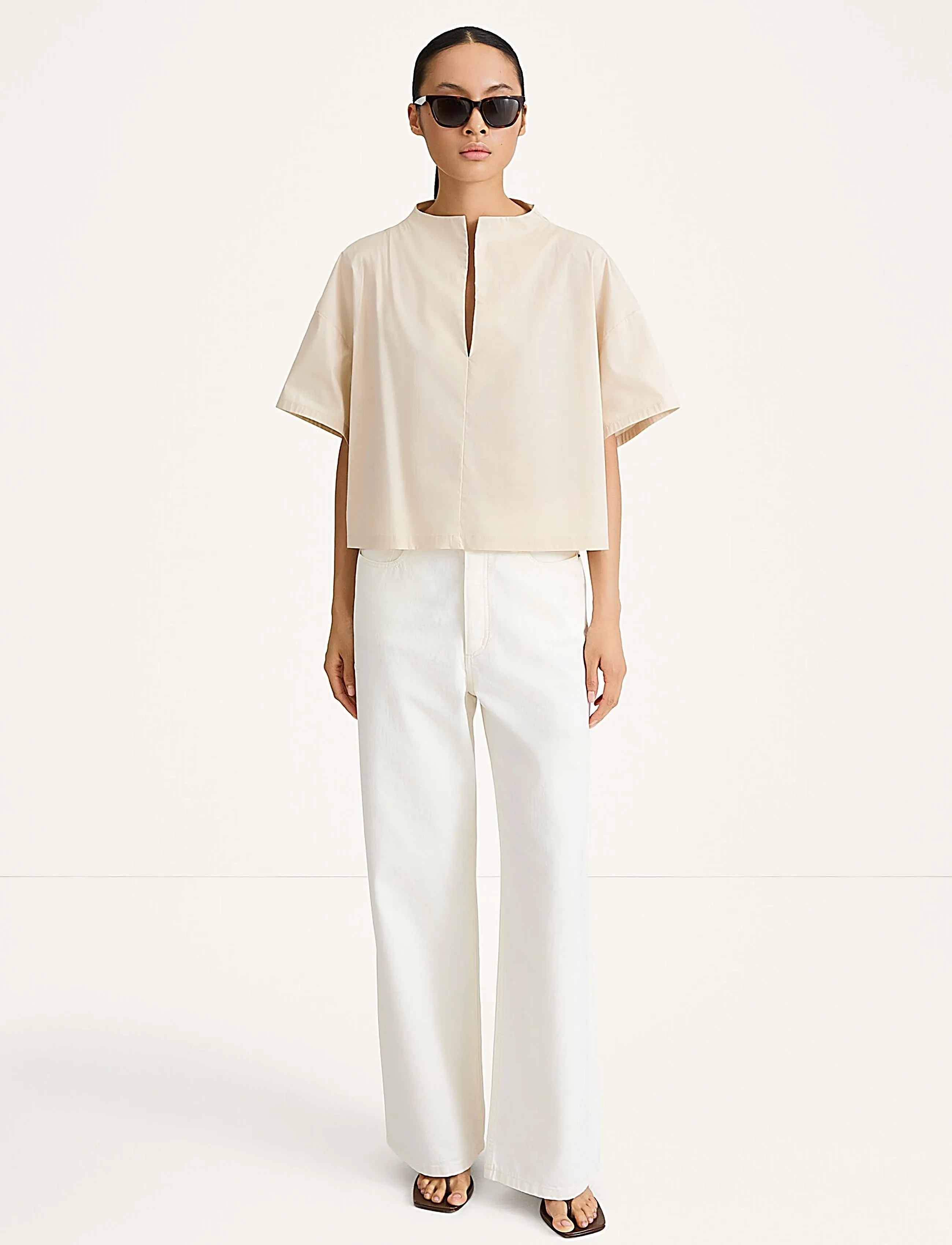 Stylein Joelle Blouse, XL, Beige, Bluser > Kortærmede, Dame