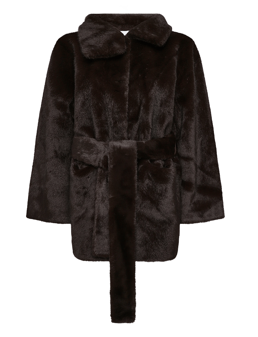 Stylein - HILANI COAT - faux fur jakker - coffee - 1
