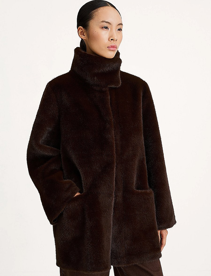 Stylein - HILANI COAT - faux fur jakker - coffee - 3