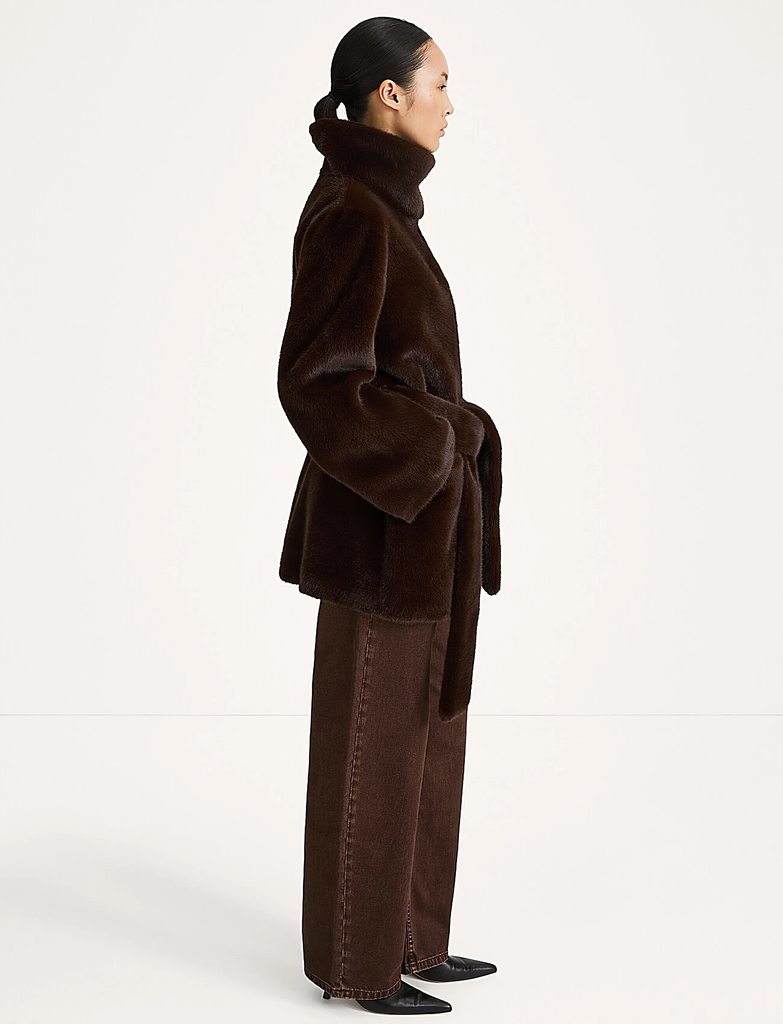 Stylein - HILANI COAT - faux fur jakker - coffee - 4