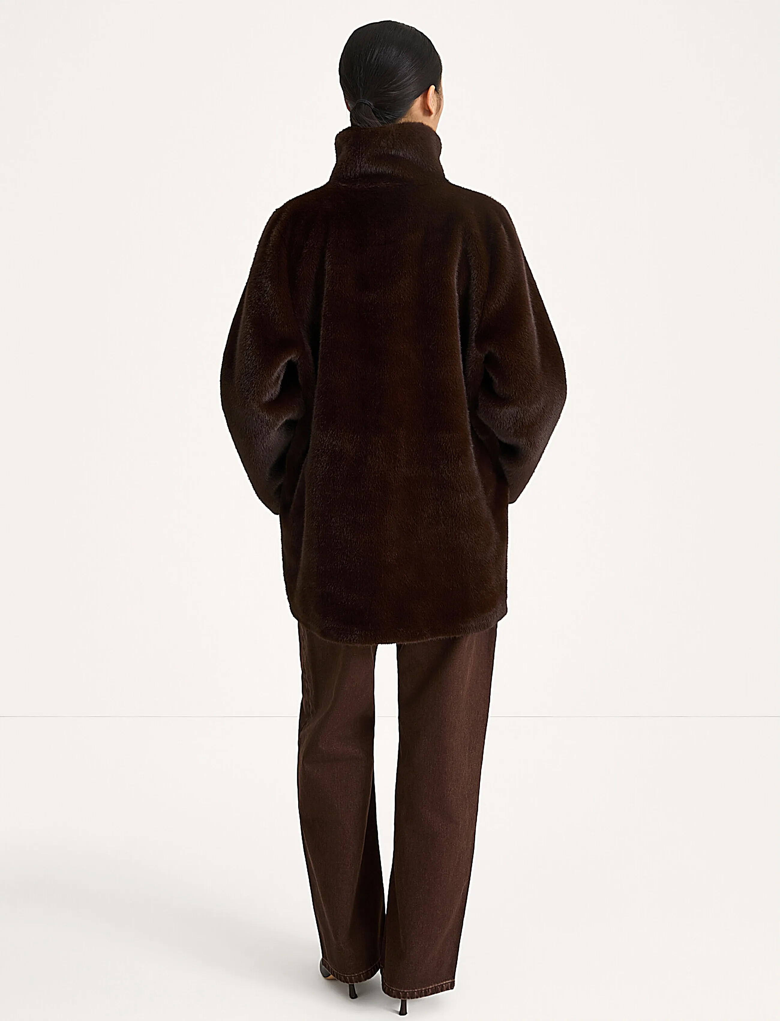 Stylein - HILANI COAT - faux fur jakker - coffee - 5
