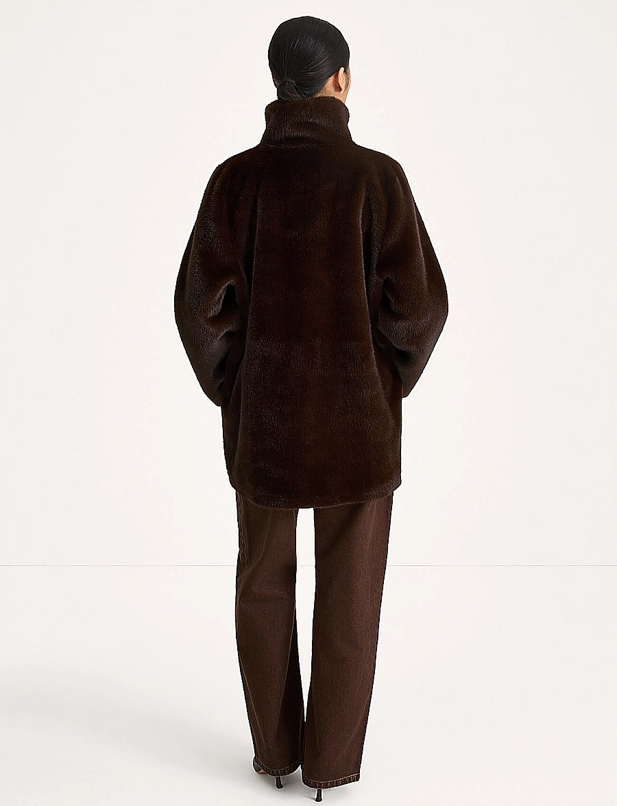 Stylein - HILANI COAT - faux fur jakker - coffee - 5