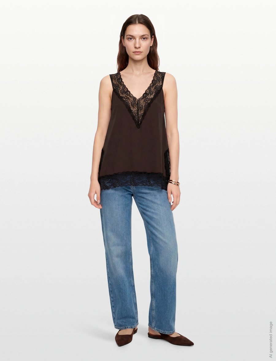 Stylein - MIETTE - Ärmellose blusen - coffee - 0