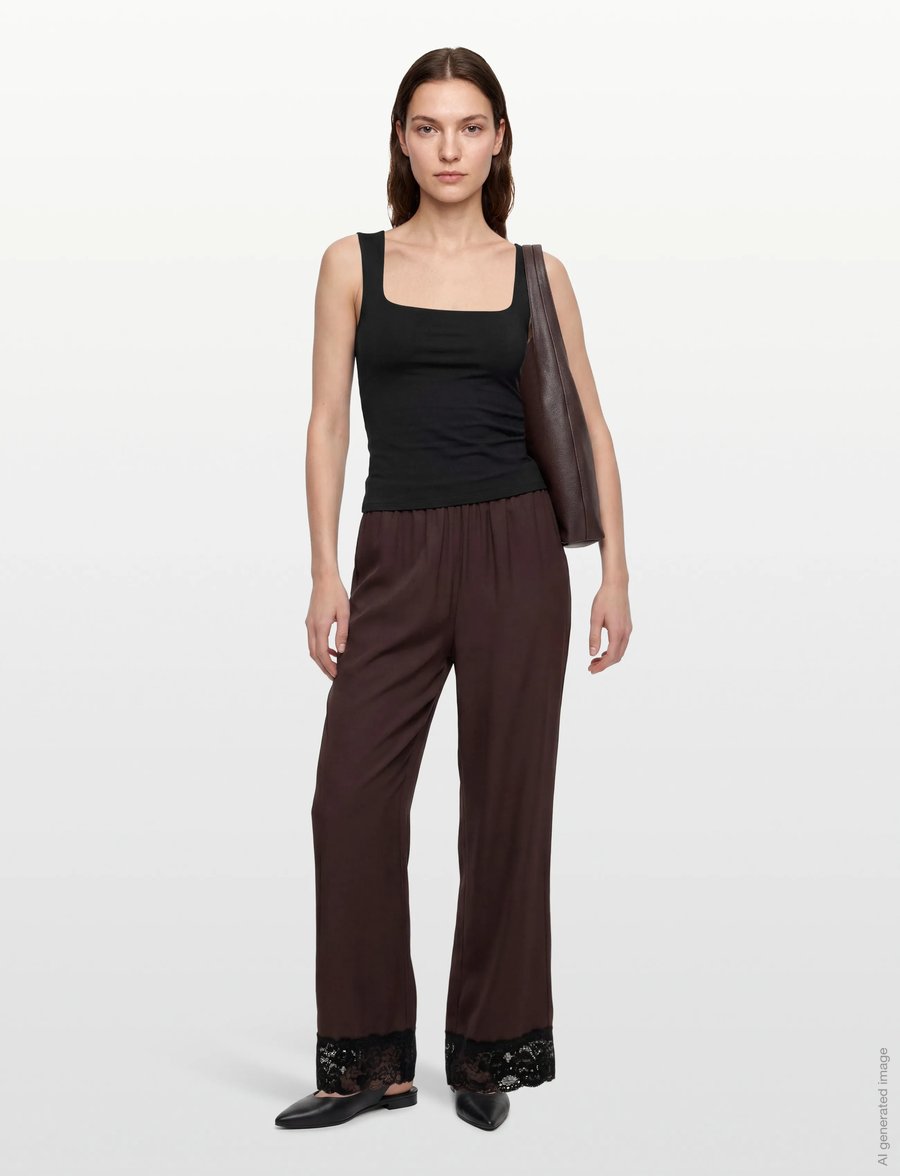 Stylein - MONTERONI - hose mit geradem bein - coffee - 0