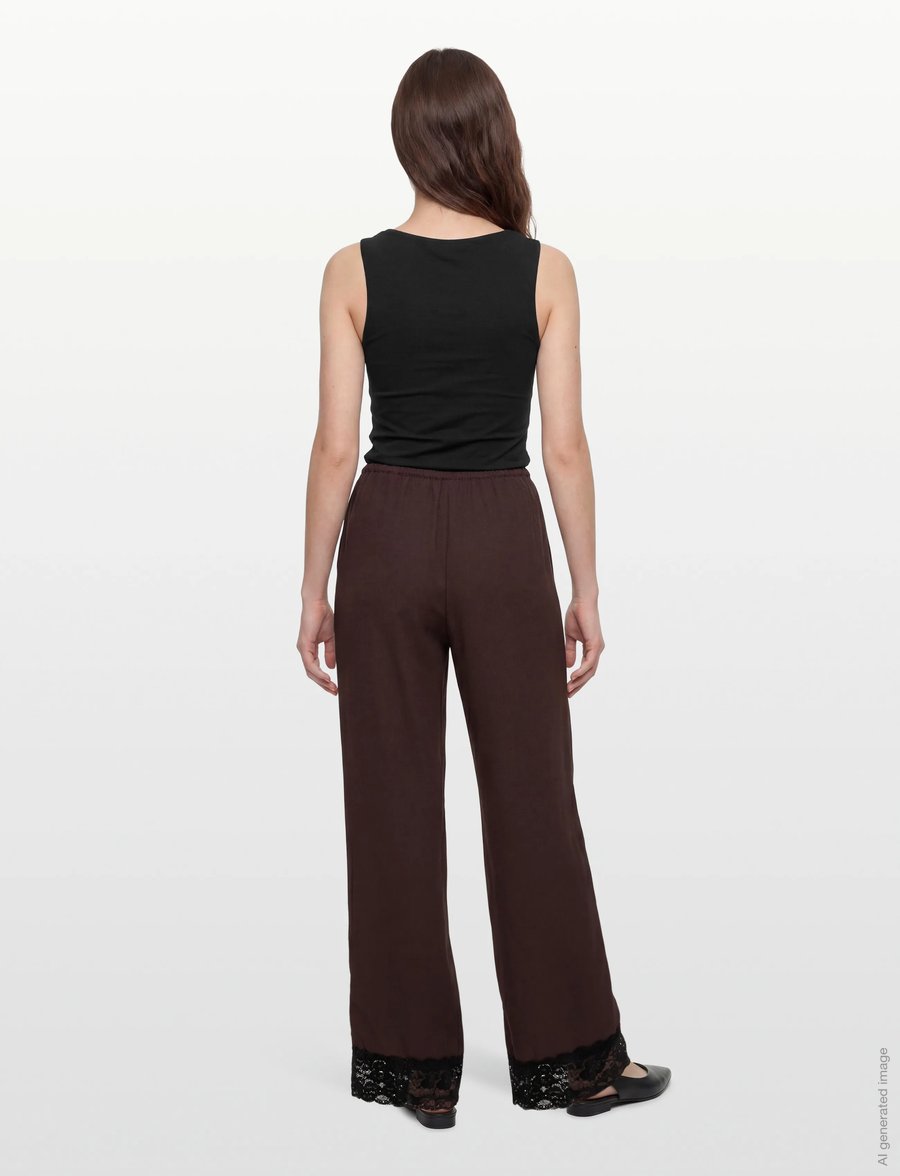 Stylein - MONTERONI - hose mit geradem bein - coffee - 4