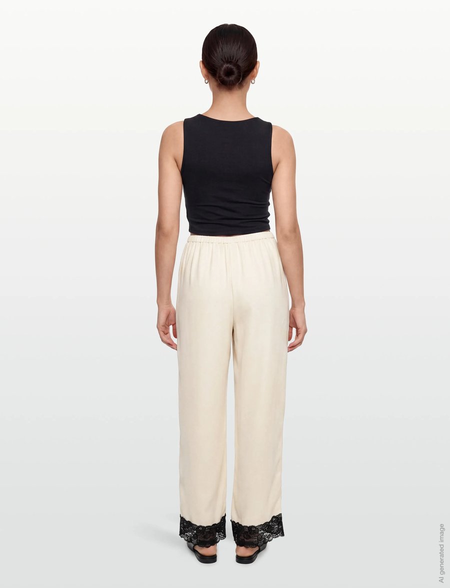 Stylein - MONTERONI - hose mit geradem bein - cream - 4