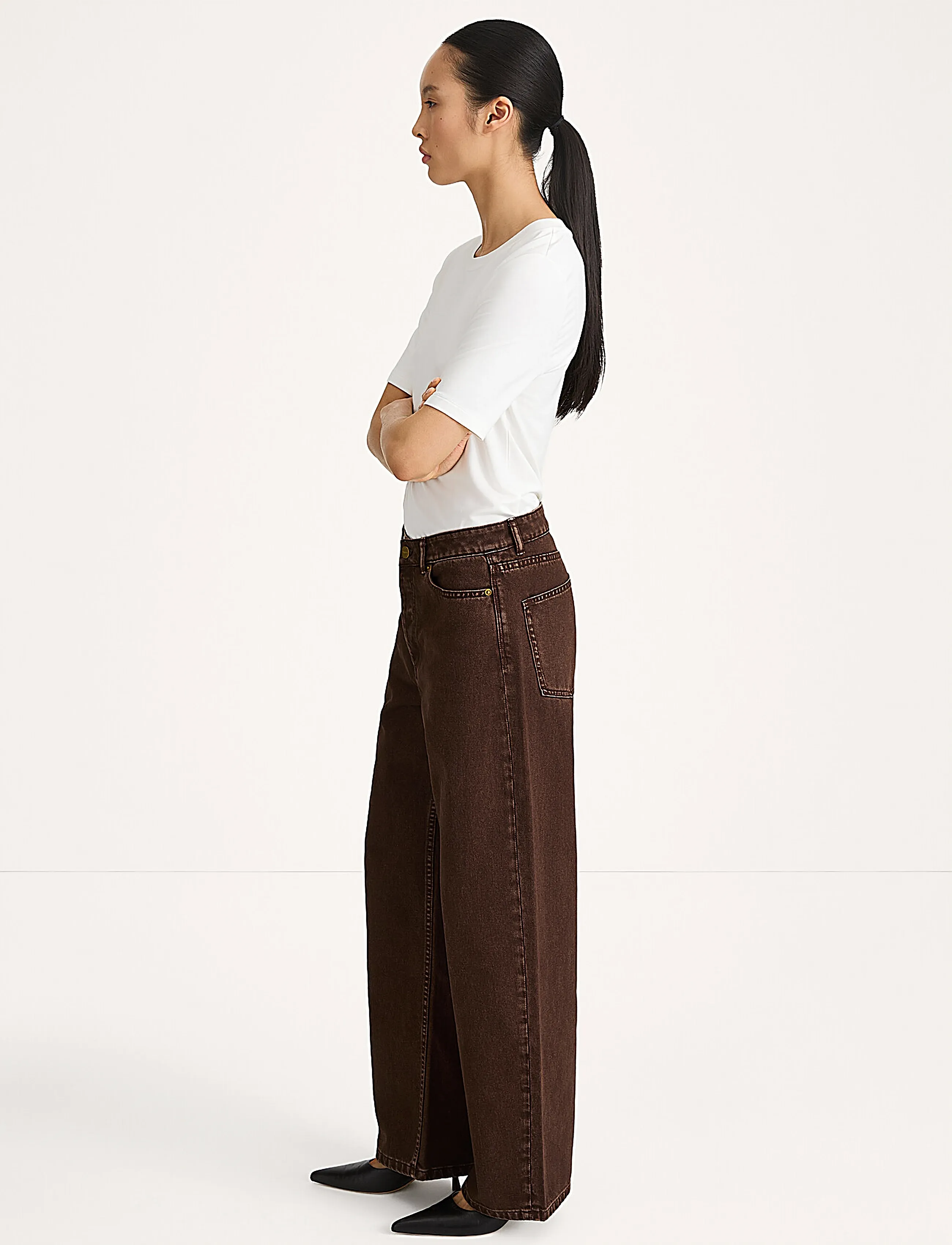 Stylein - KEANU TROUSERS - hosen mit weitem bein - coffee - 3