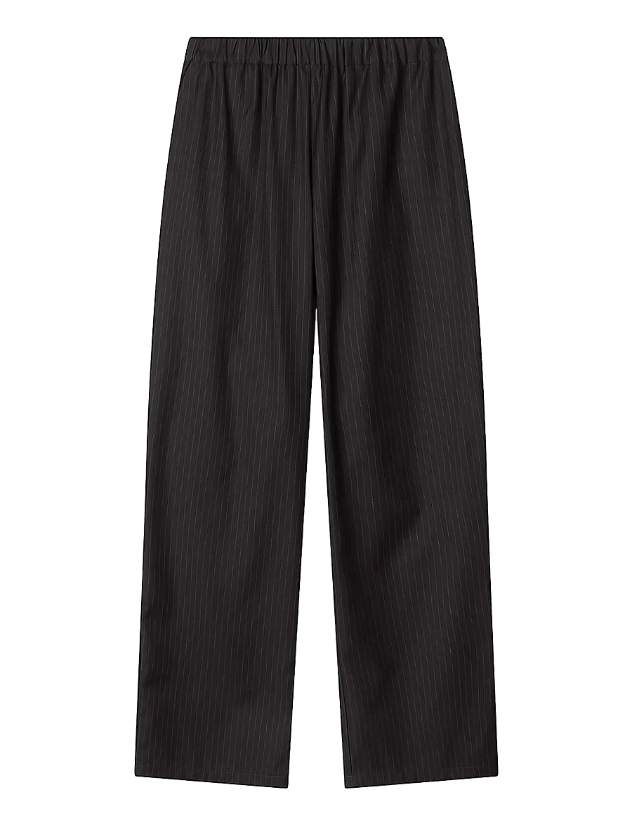 Stylein - Belicia Trousers - bukser med lige ben - coffee pinstripe - 1