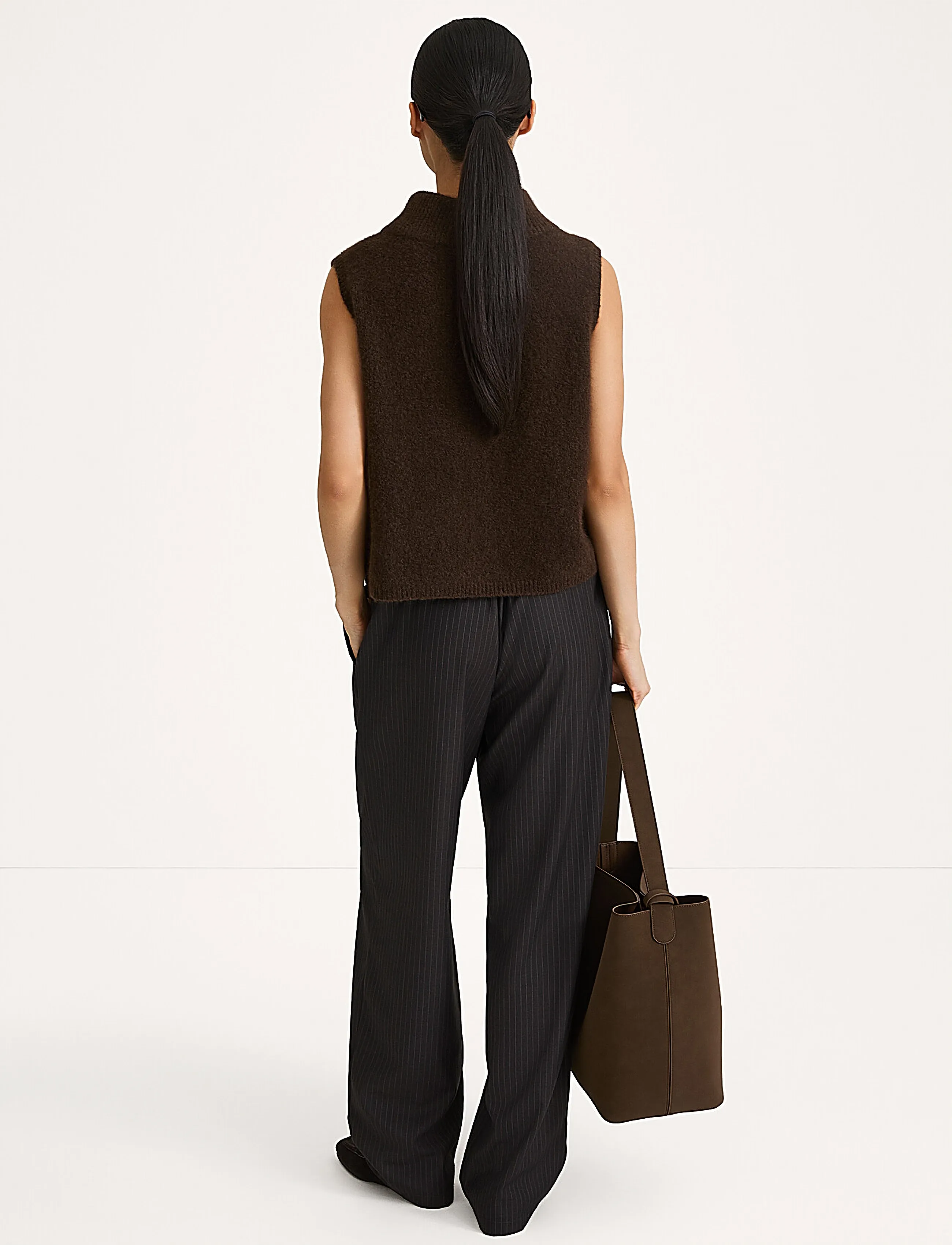 Stylein - Belicia Trousers - bukser med lige ben - coffee pinstripe - 3