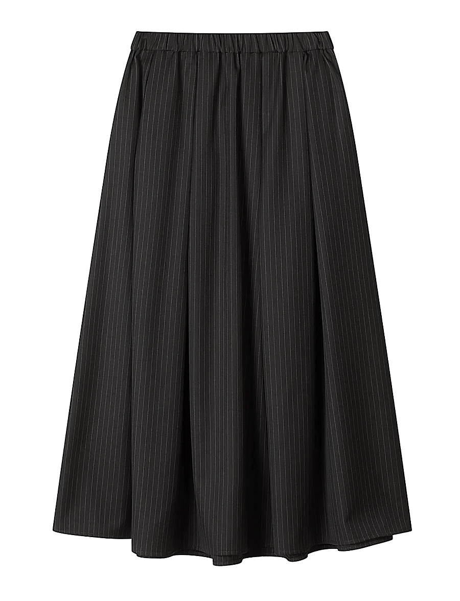 Stylein - Borina Skirt - plisseeritud seelikud - coffee pinstripe - 1