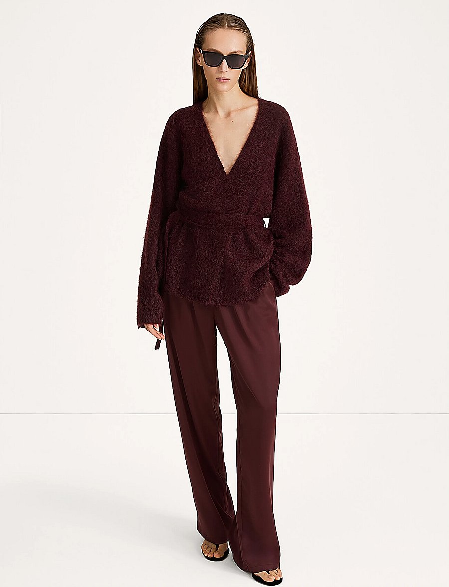 Stylein - MEIKE TROUSERS - bukser med brede ben - bordeaux - 0