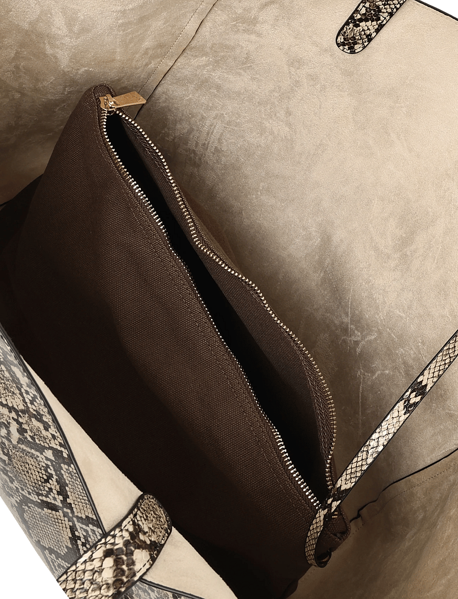 Stylein - YACHT BAG - tote bags - beige snake - 3