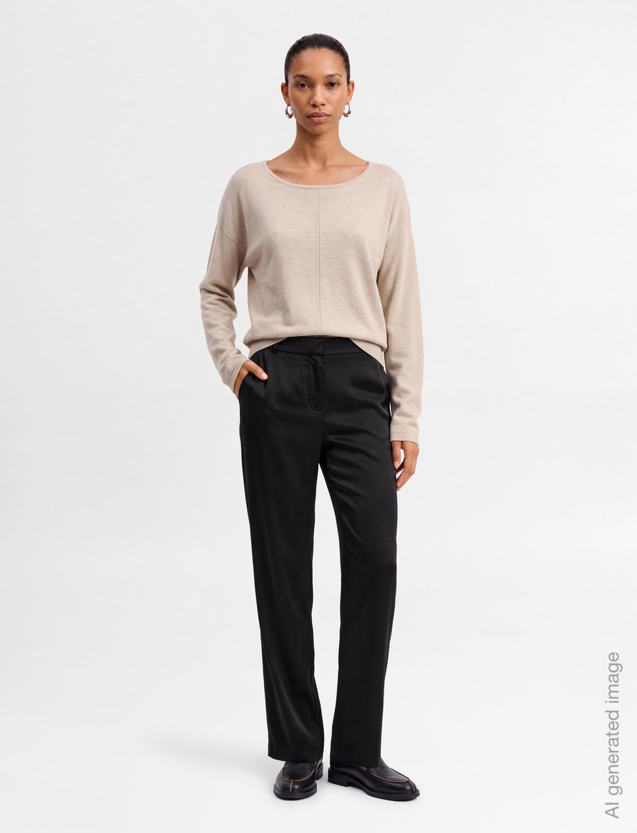 Stylein - Maggie Trouser - rette bukser - black - 0