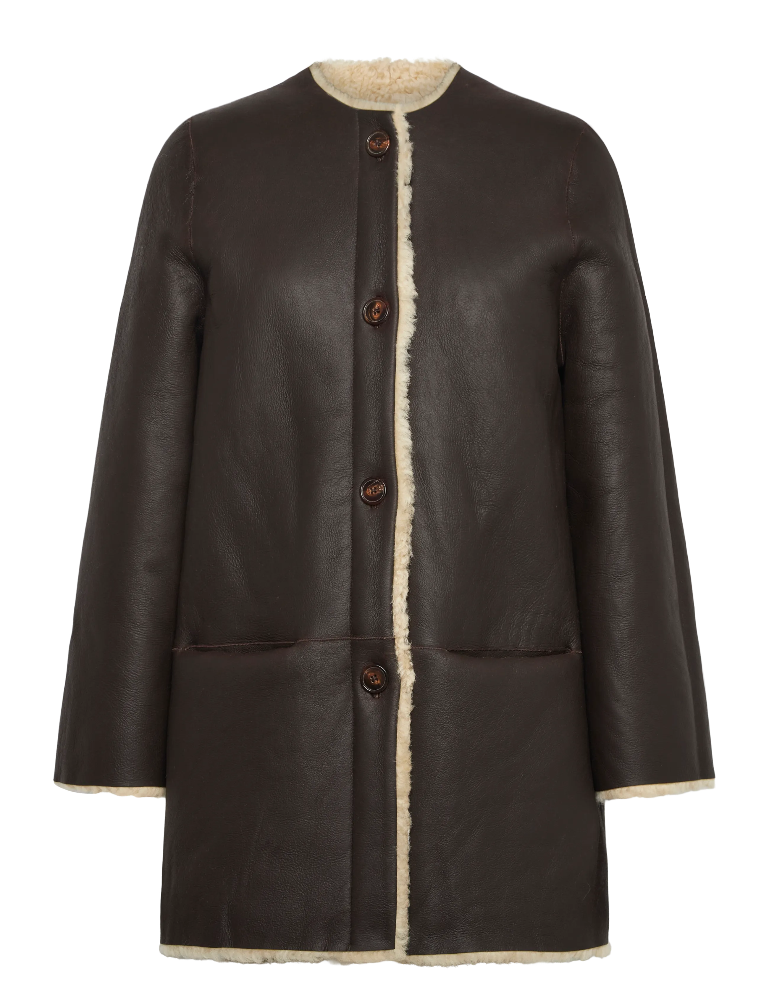 Stylein Veda Coat, Kvinder, Teddy Frakke, Cream, Str: S
