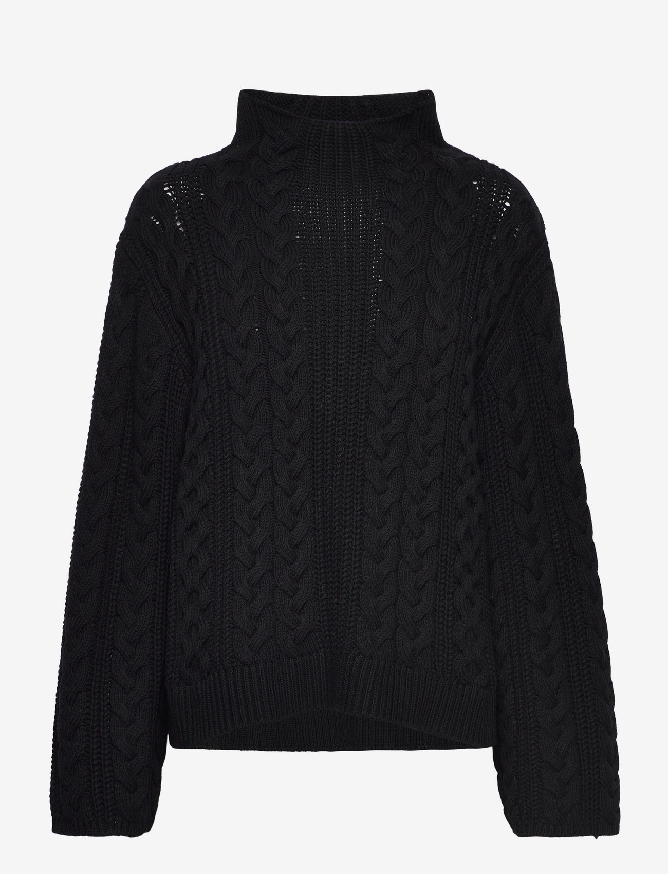 Stylein - APRIL CABLE SWEATER - black - 0
