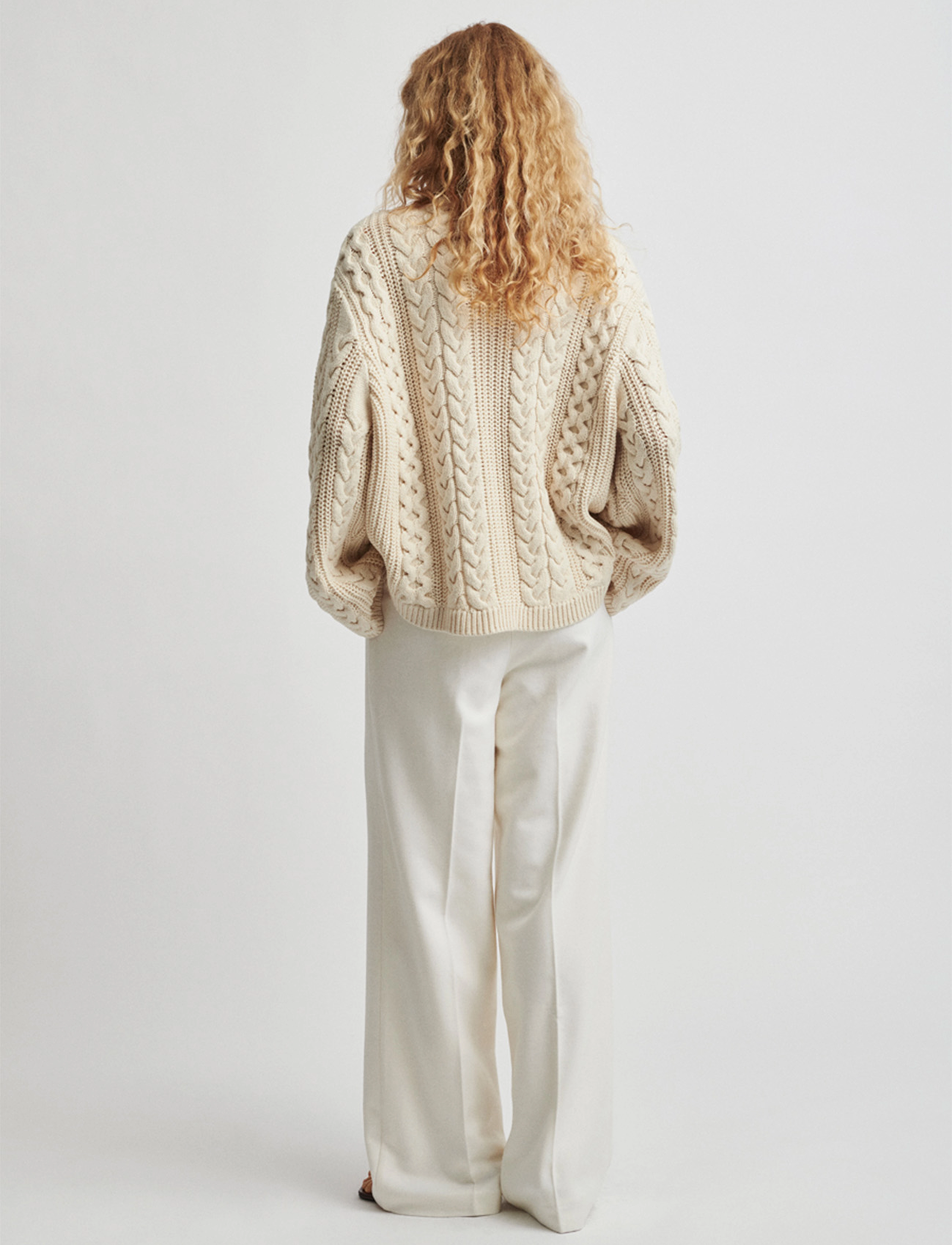 Stylein - APRIL CABLE SWEATER - cream - 4