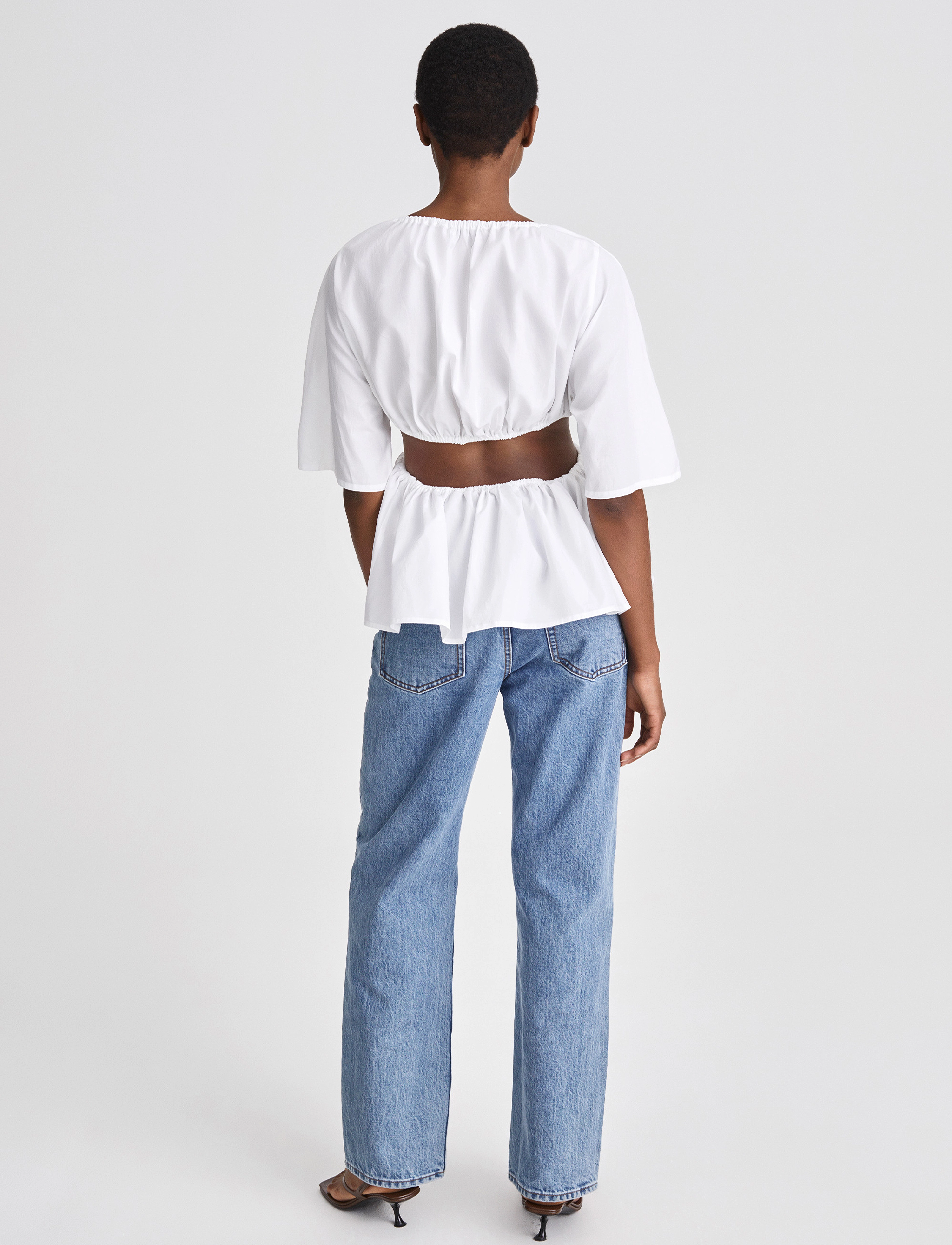 Stylein - JARA TOP - kortärmade blusar - white - 4