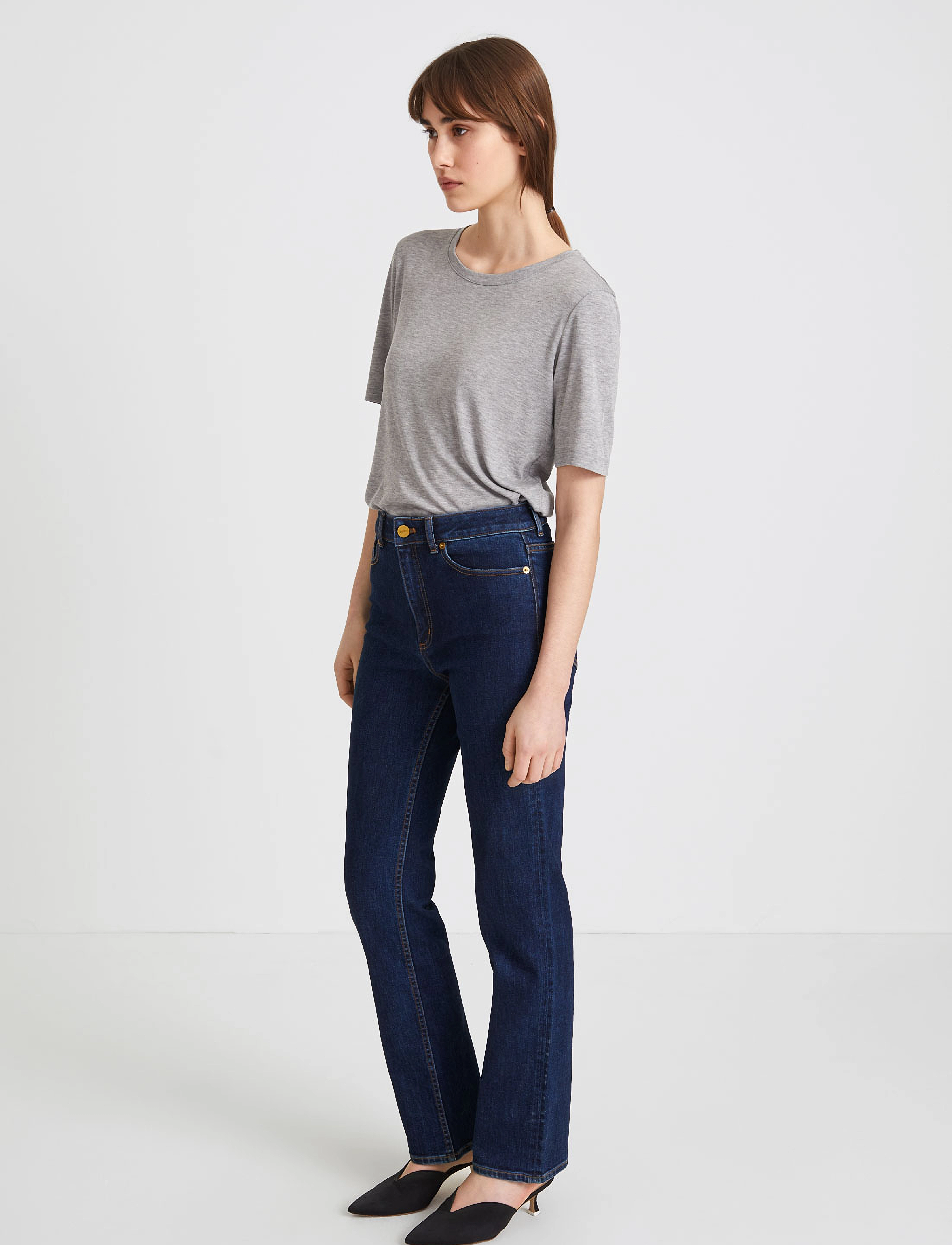 Stylein - KADEN DENIM - nuo kelių platėjantys džinsai - dark blue - 4