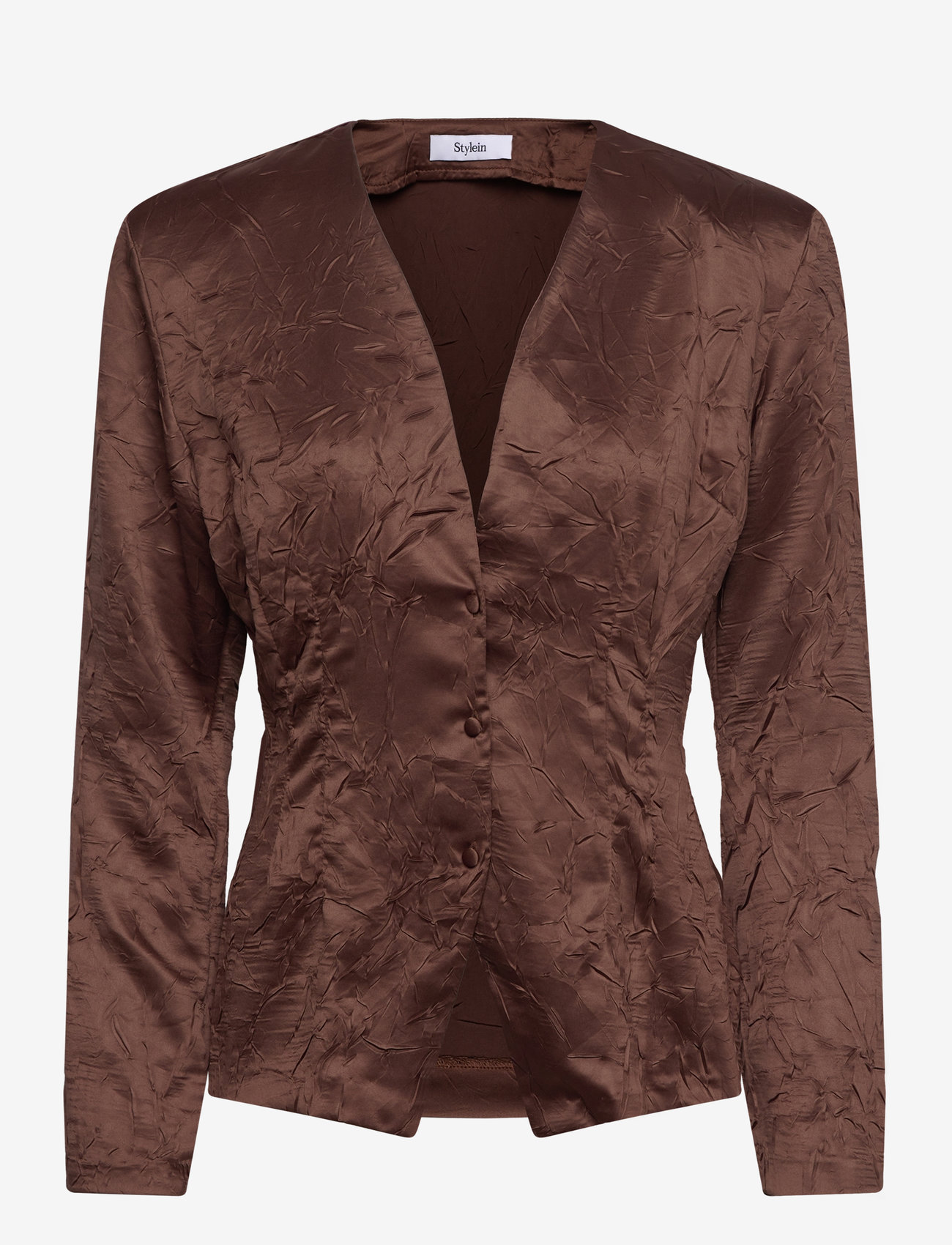 Stylein - MONOPOLI TOP - långärmade blusar - brown - 1