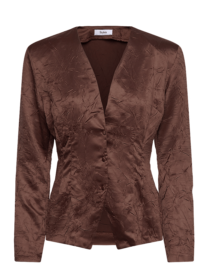 Stylein - MONOPOLI TOP - långärmade blusar - brown - 1