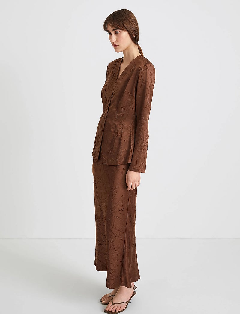 Stylein - MONOPOLI TOP - långärmade blusar - brown - 3