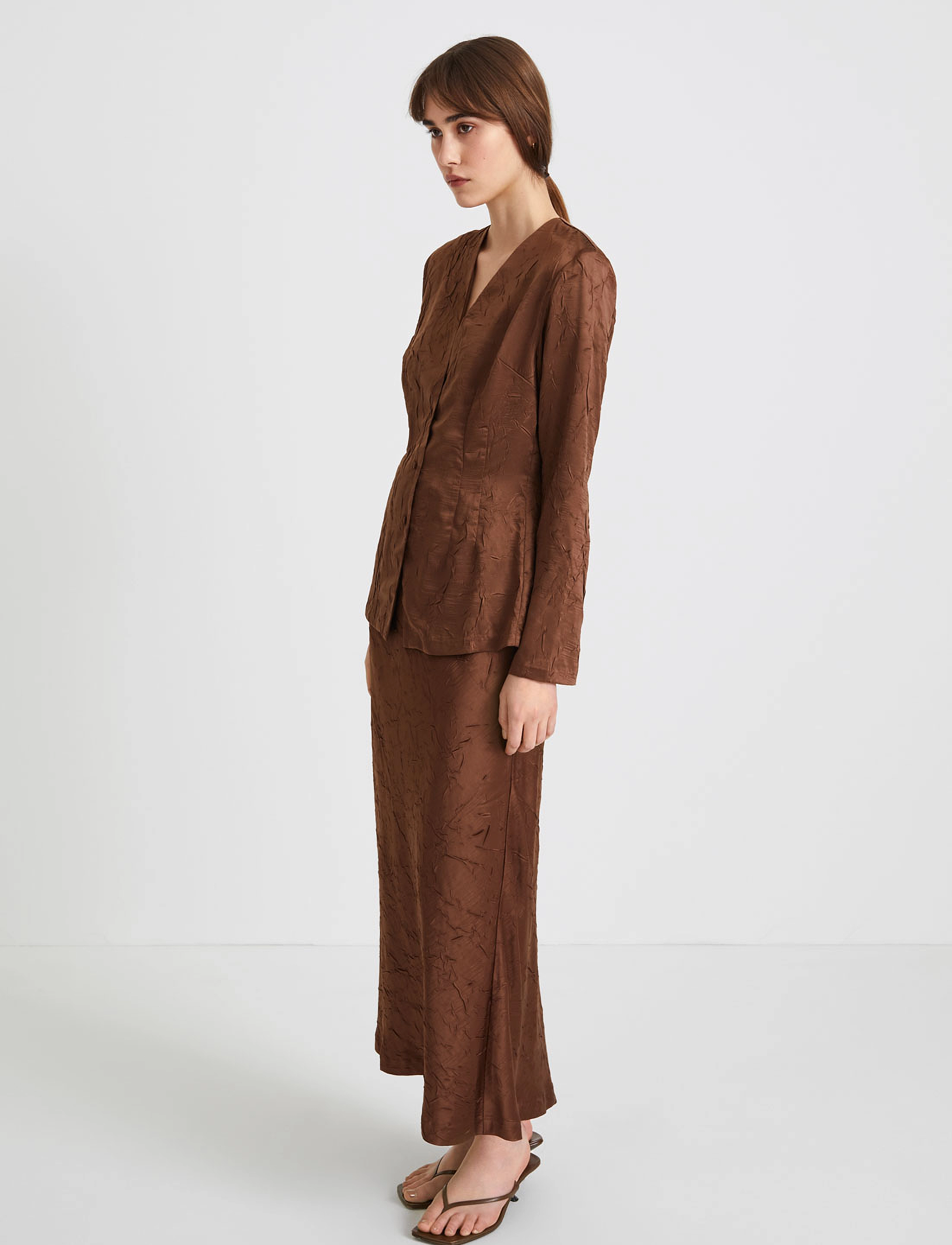 Stylein - MONOPOLI TOP - pikkade varrukatega pluusid - brown - 4