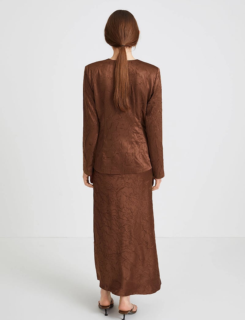 Stylein - MONOPOLI TOP - långärmade blusar - brown - 4